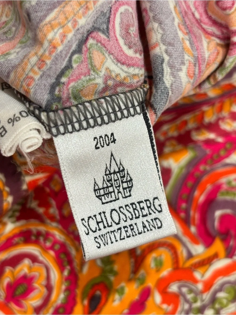 SCHLOSSBERG SWITZERLAND Red Paisley 100% Cotton Duvet Cover Twin 86” X 68”